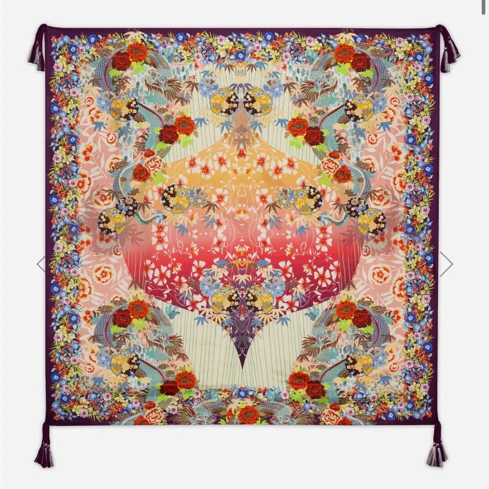 Johnny Was Adalena Silk Scarf - Picture 4 of 4